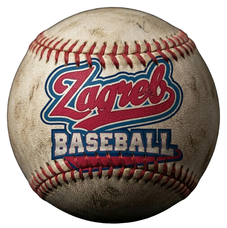 BK Zagreb baseball lopta s klupskim grbom